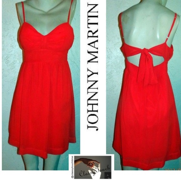 Johnny Martin Dresses & Skirts - Johnny Martin NWOT  Red Spaghetti Strap Dress